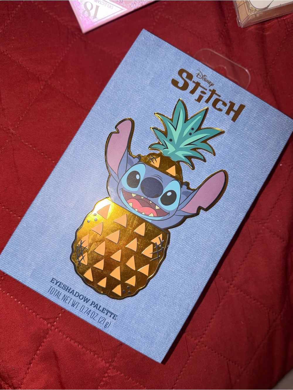 Disney Stitch Pineapple Eyeshadow Palette - Blue & Gold